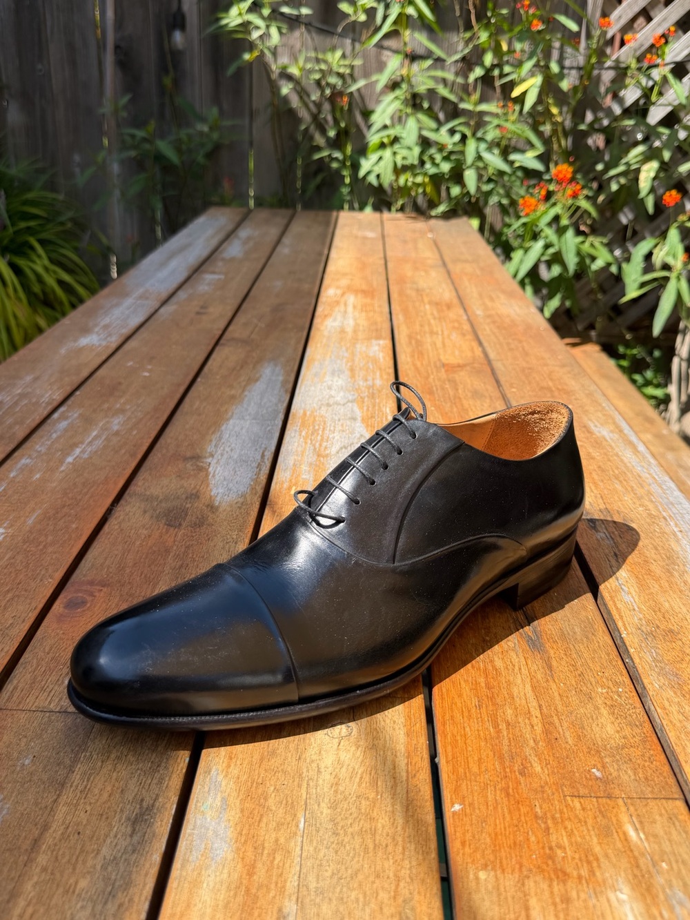Francesco Benigno Black Leather Dress shoes Oxfords